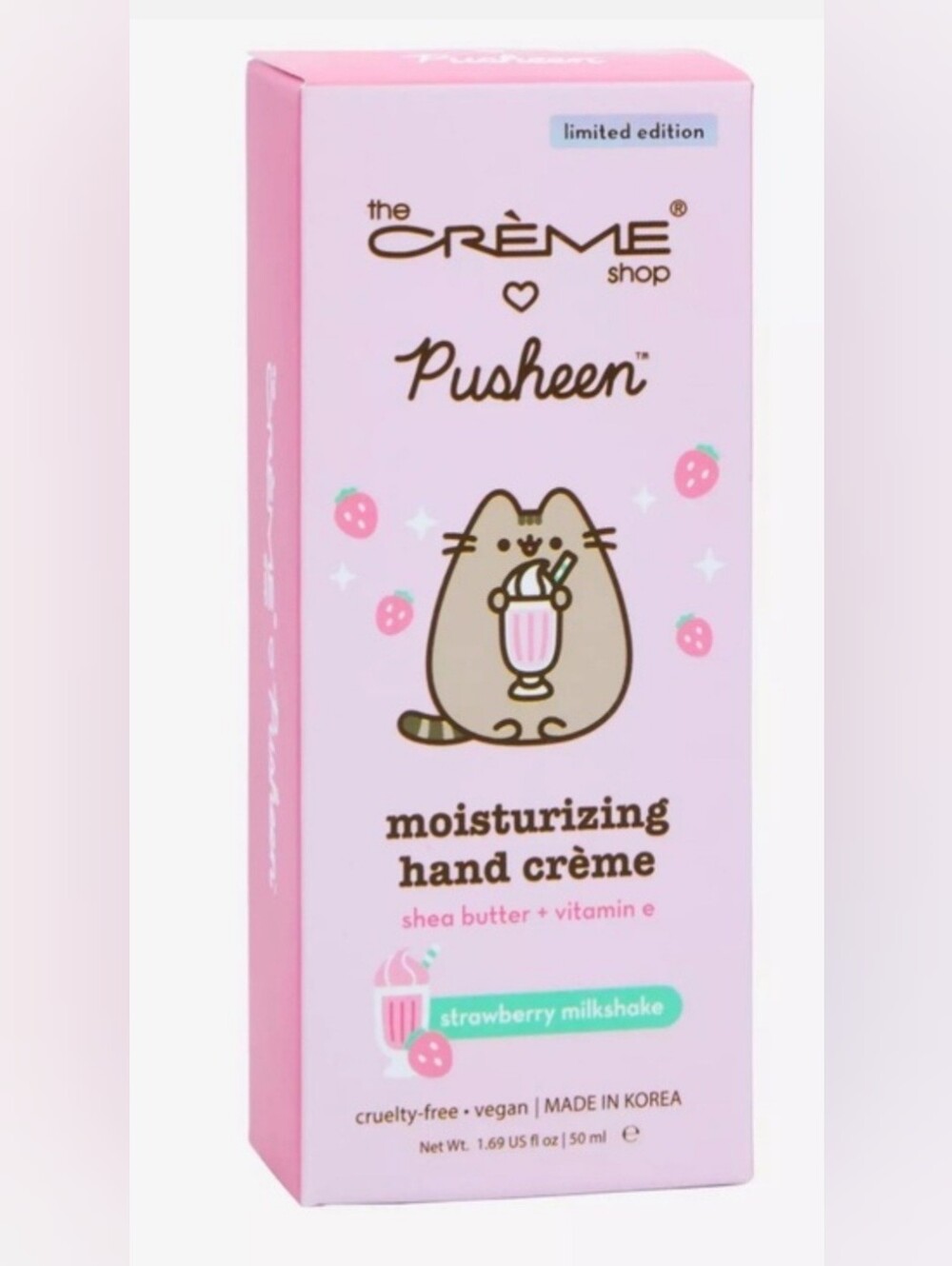 The Crème Shop x Pusheen Moisturizing Hand Crème - Pink (Strawberry Milkshake)
